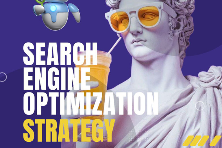 Blue Yellow Modern SEO Strategy Instagram Post – 1