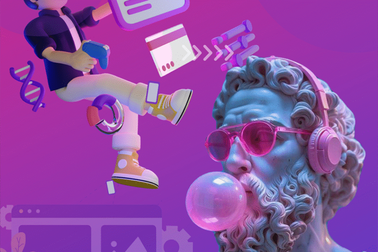 Purple And White Modern Web Development Services Instagram Post